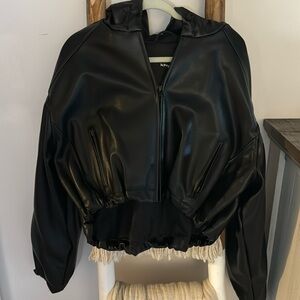 Khy cropped faux leather jacket